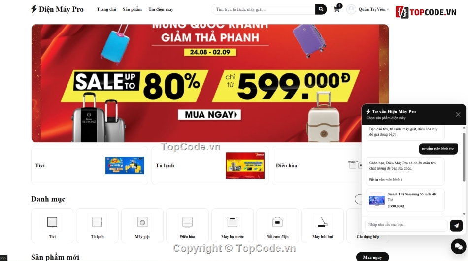 Web điện máy,điện máy,điện lạnh